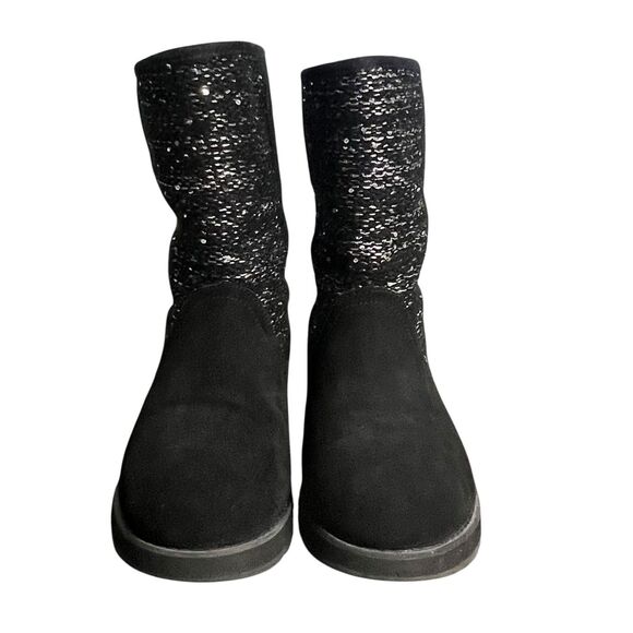 Skechers Boots Womens Size 8.5 Sequin Knit Faux Fur Lined Winter SN48368 - Picture 3 of 10